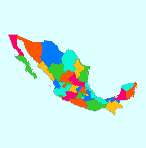 Mapa de México - Primavera