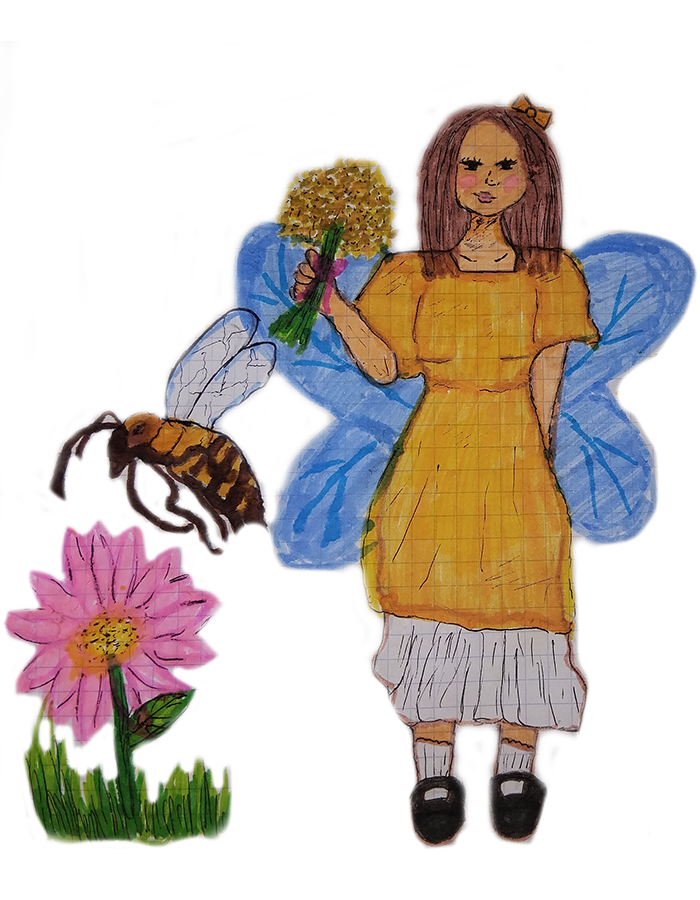 dibujo alas de abeja