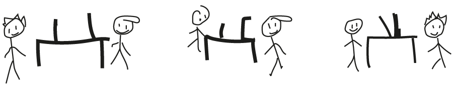 Dibujo niños en clase