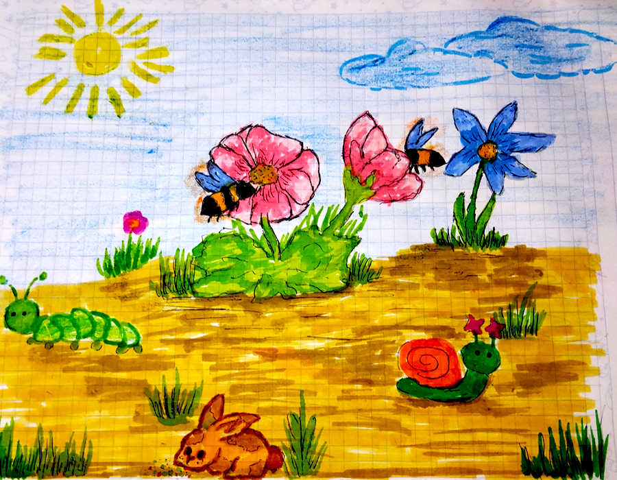 dibujo abejas