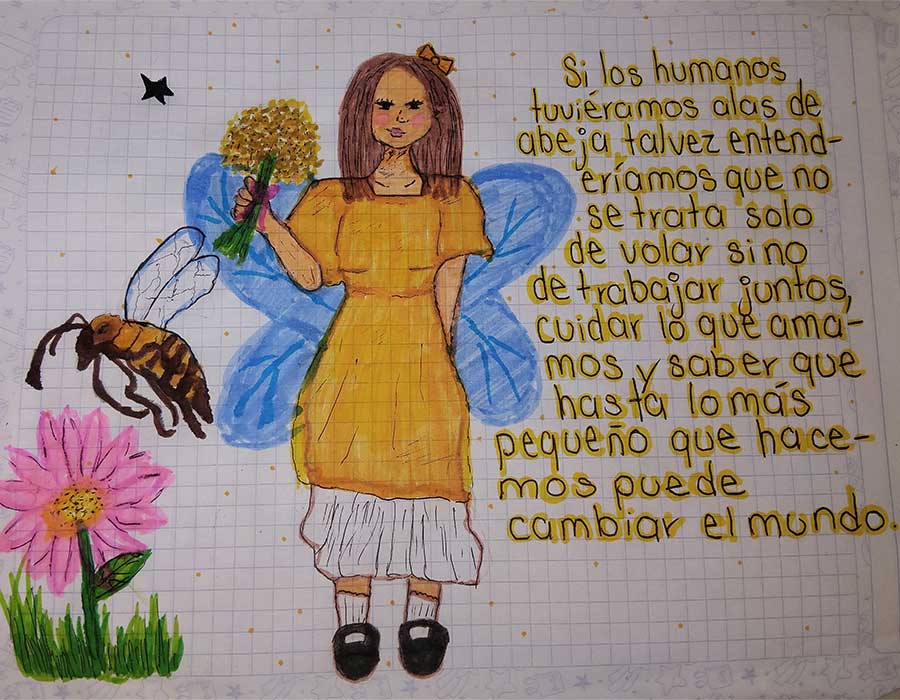 dibujo alas de abejas elena