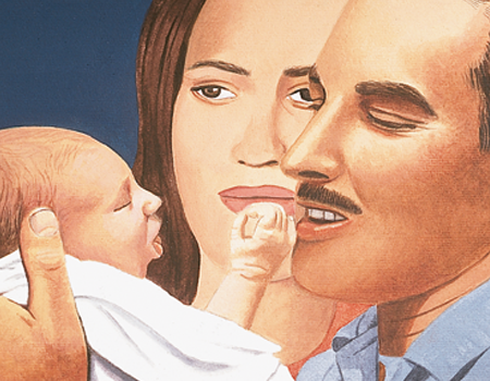 cargando al bebe